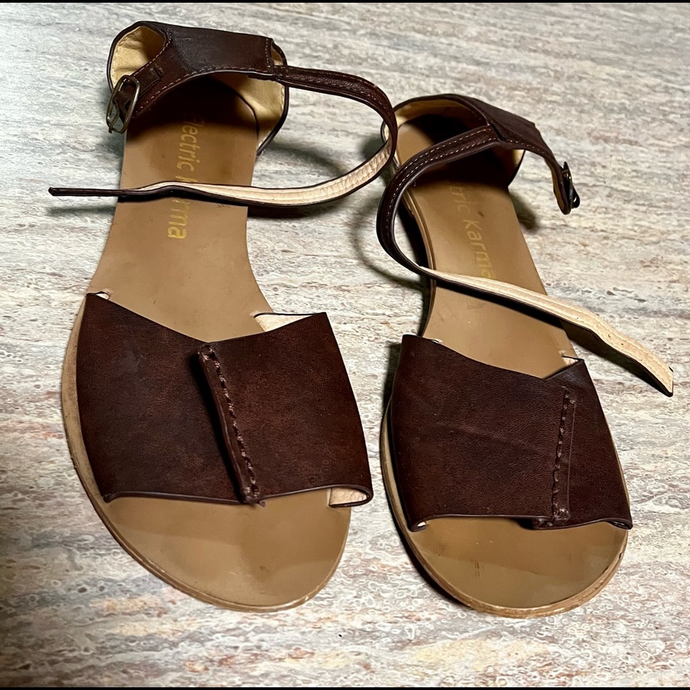 Electric Karma Roman sandals